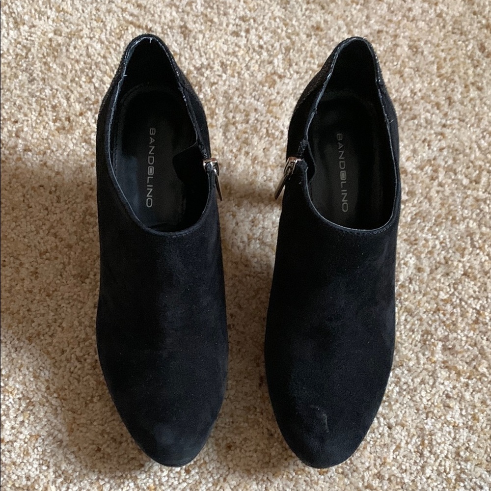 Bandolino Women's Black Suede Ankle Boots